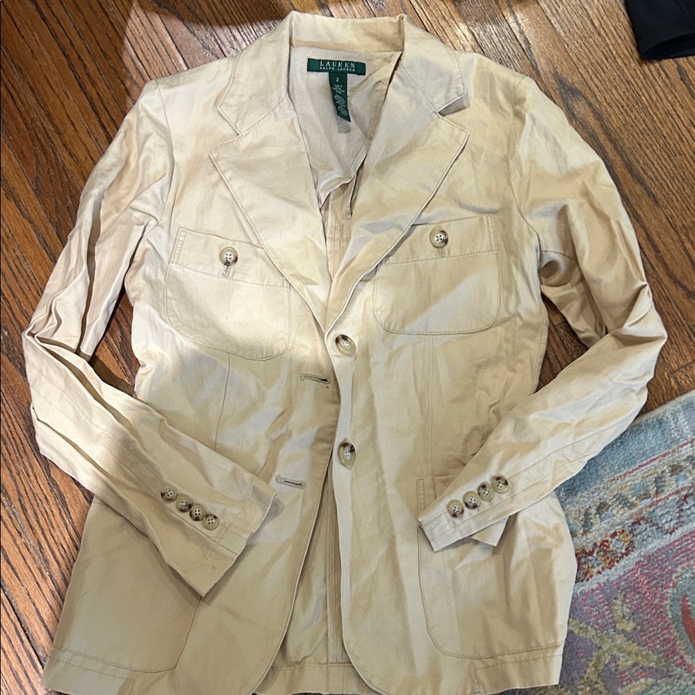 Ralph Lauren Light Beige Cotton Blazer